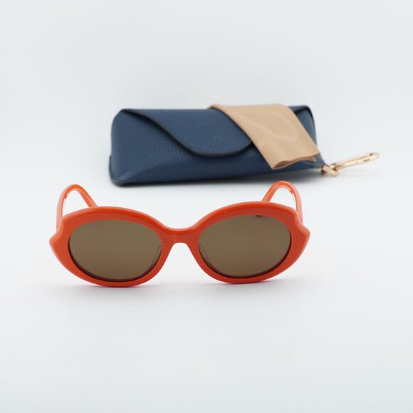 Loewe LW40147F 42E Geometric Sunglasses – Orange\\Brown main image 8